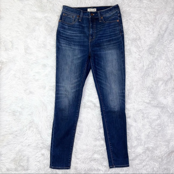 MADEWELL Women’s Curvy High-Rise Skinny Blue Denim Jeans 29 Tall - Picture 4 of 15